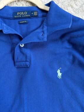 Polo Ralph Lauren Classic Fit Blue Pique Polo